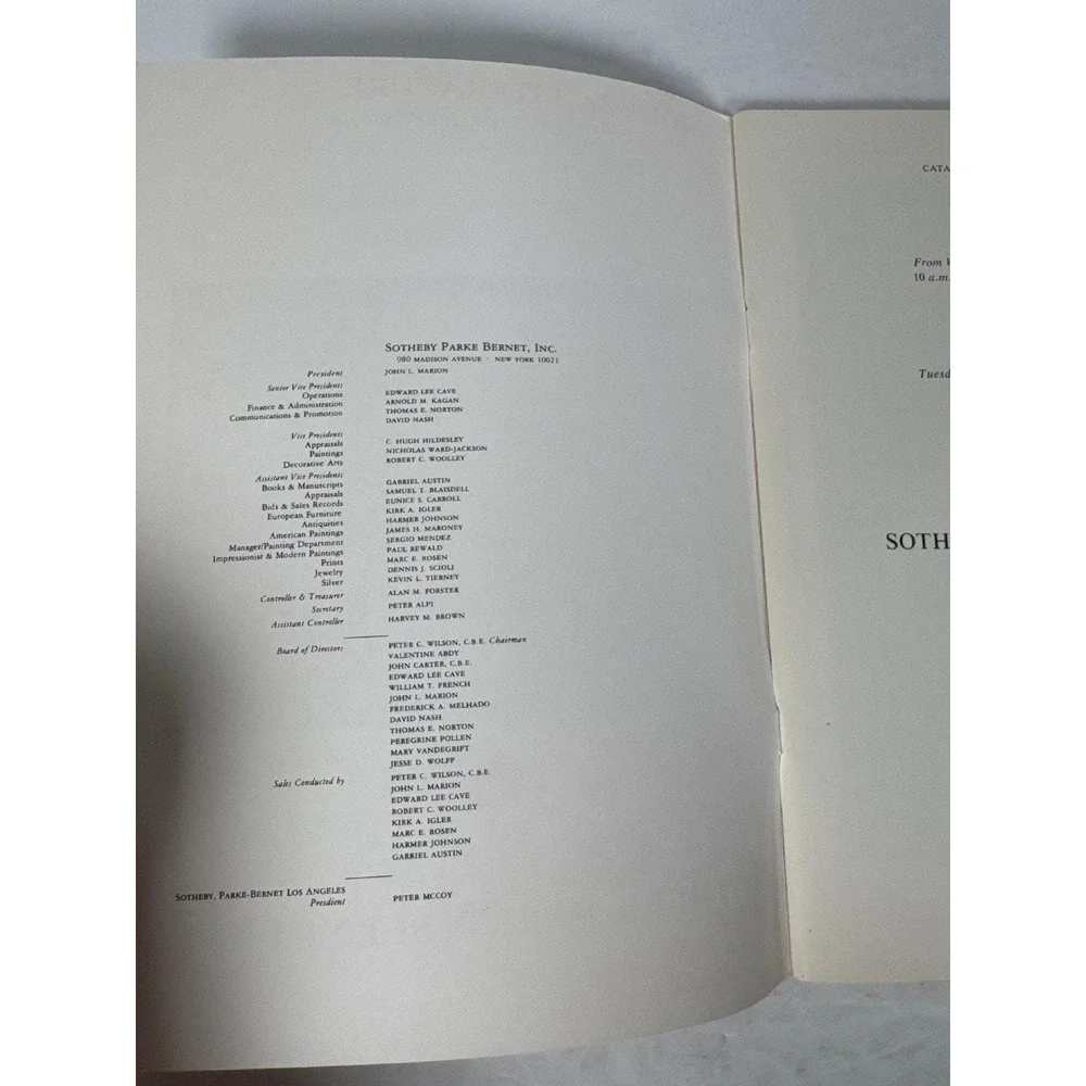 Modern Literature Auction Catalog Sotheby Parke Bernet 1972 Sale 3428